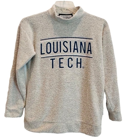 Louisiana Tech Woolly Threads Natural Pullover Unisex XS Vintage Style - Picture 1 of 4